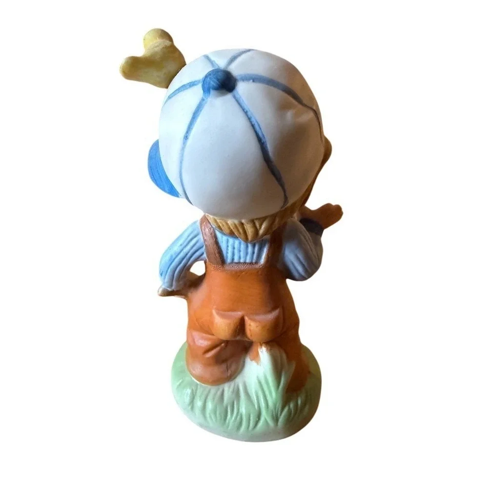 Vintage Homco Boy w/ Slingshot & Bird on Hat Figurine 5 in Multicolor porcelain‎